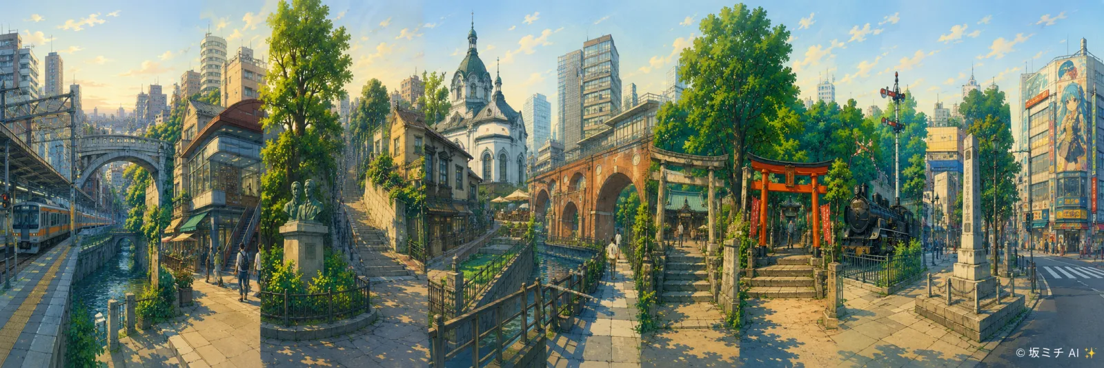 淡路坂のイラスト