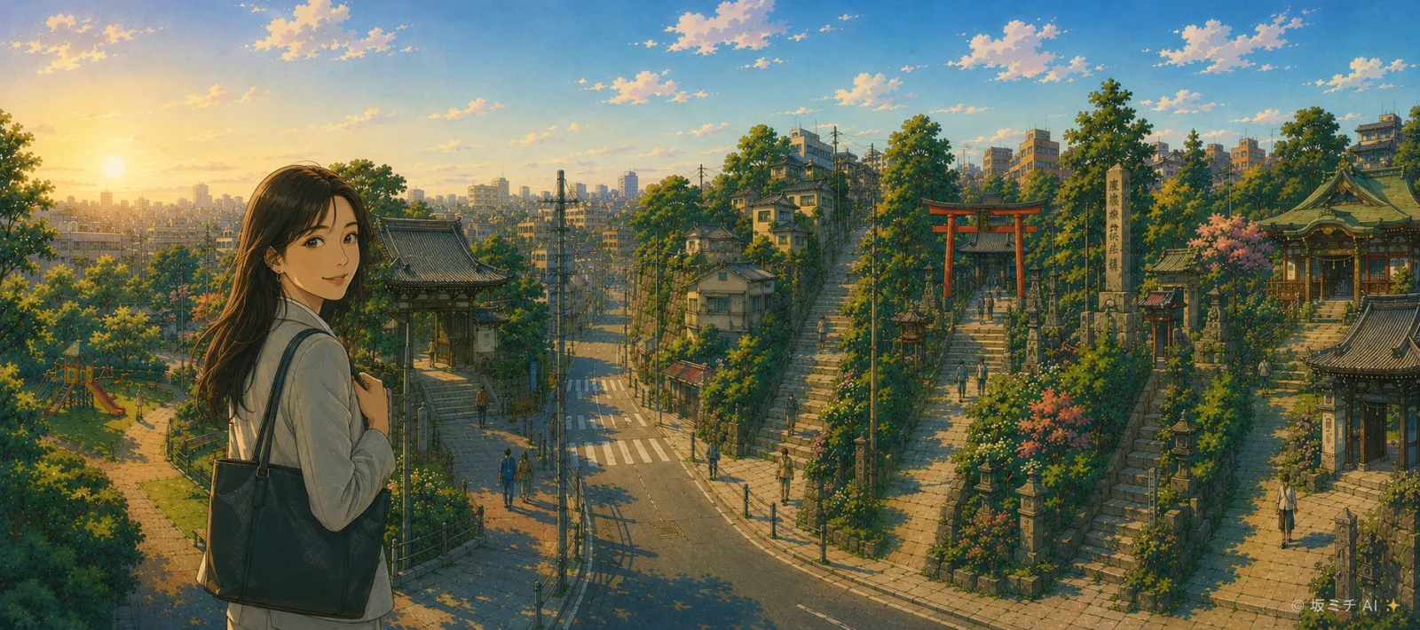 円通寺坂のイラスト